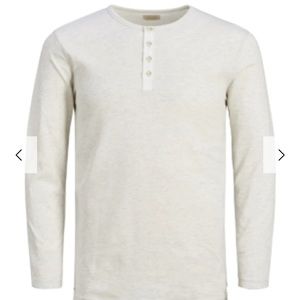 Jack & Jones Long Sleeve Henley White (2XL)